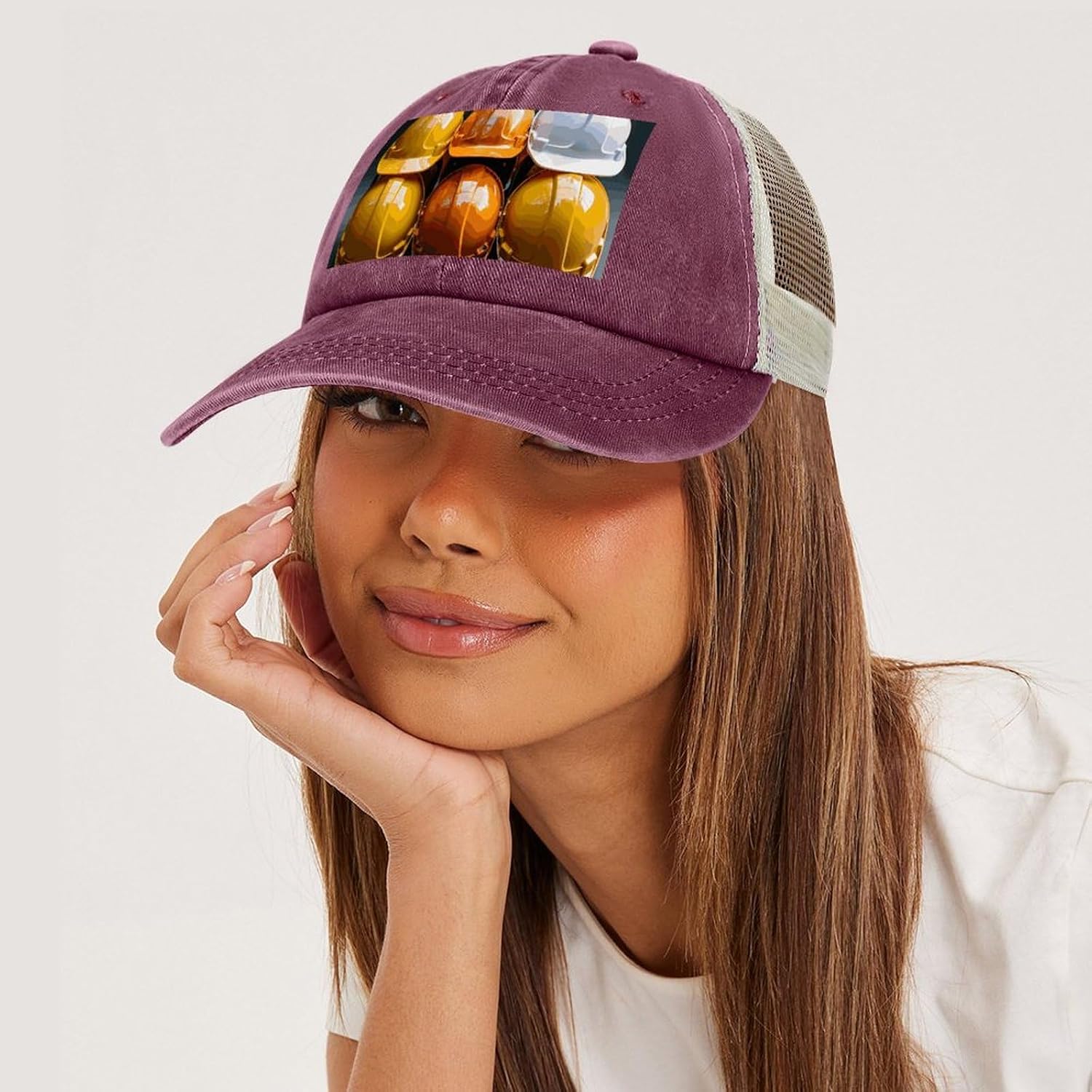 Construction Helmets Sport Hat for Men Women Hollow Cowboy Hat Adjustable Baseball Cap Apparel Gifts Accessories