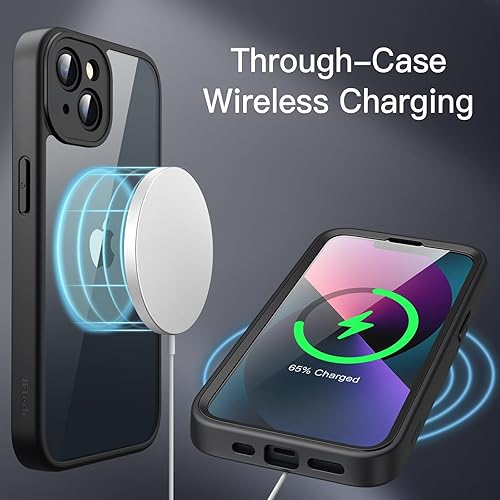 Miniatura 6 de JETech Funda para iPhone 13 de 6.1 pulgadas con protector de pantalla de vidrio templado integrado, protección resistente de cuerpo completo de 360