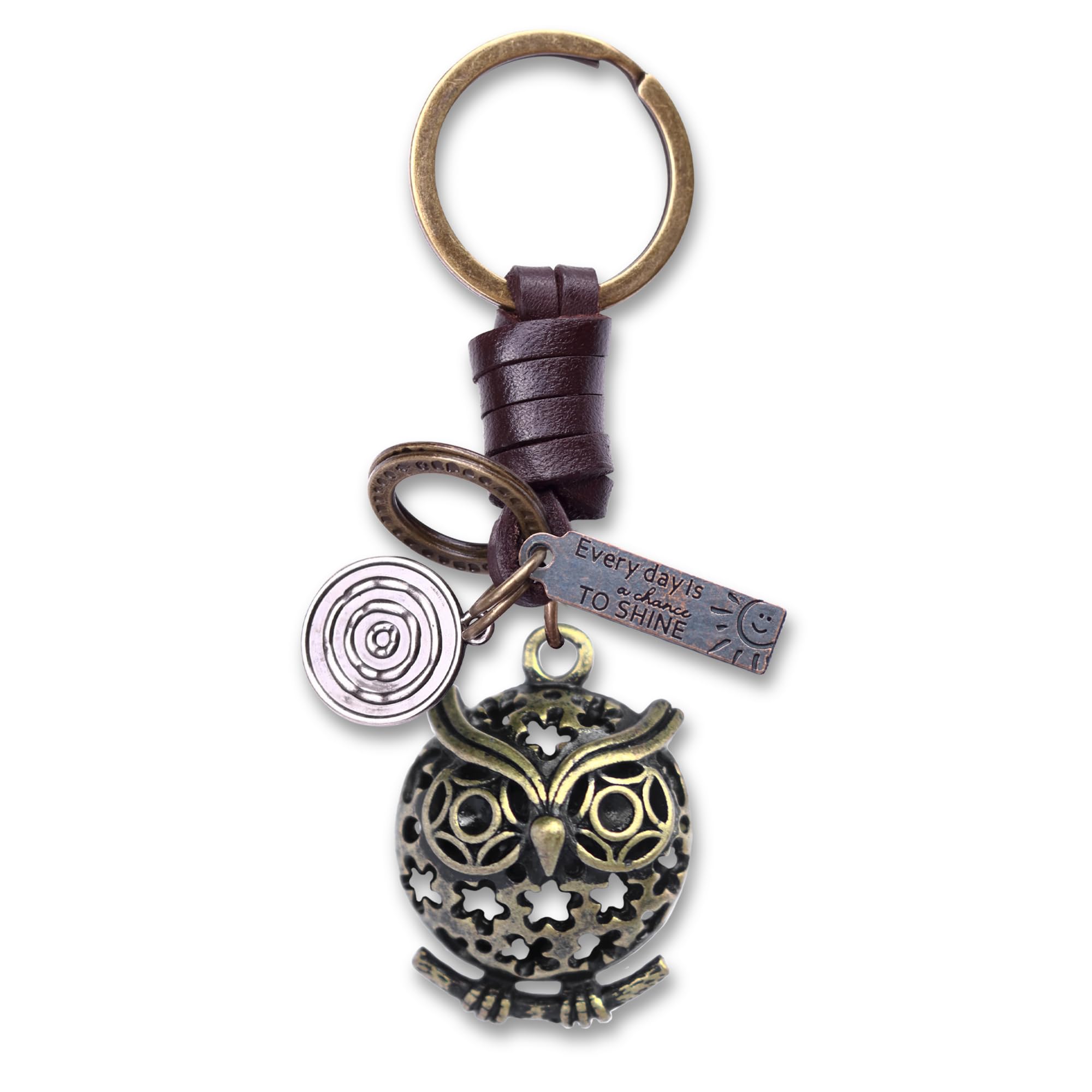 AuPra Special Keyring Gifts for Women & Men | Handcrafted Leather Unique Key Rings | Cute Key Charm Vintage Accessory For Her & Him