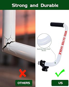 Weed Eater Handle, Ergonomic String Trimmer Grip Extension Back Saver, Weed Wacker Handle with Adjustable Shoulder Strap for Lawn Care, Landscaping, Yard, Grass, Trimming
