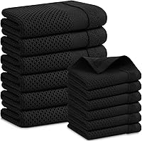 Vista 49 de Homaxy Juego de toallas de cocina y paños de cocina, 12 x 12 y 13 x 28 pulgadas, juego de 8 toallas de cocina 100% algodón, de tejido gofre, súper