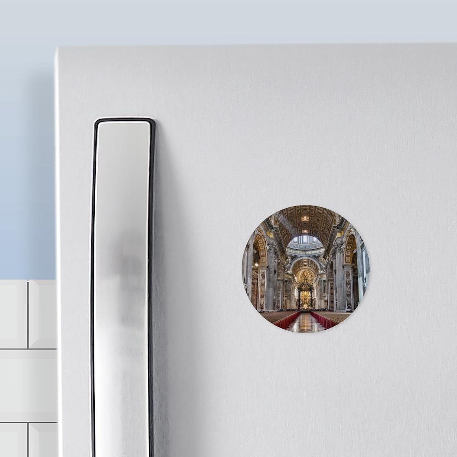 CafePress St. Peter's Basilica Magnet 2.25" Round Magnet, Refrigerator Magnet