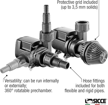 SICCE Syncra SDC 3.0 Water Pump 260-800 gph WIFI Apex Controllable Aquarium DC Return with Controller | Quiet Freshwater Saltwater Fish Tank Sump Pond