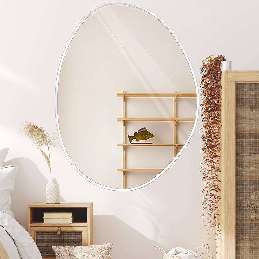 姿見鏡大型ウォールミラーおしゃれ可愛い楕円鏡壁掛け