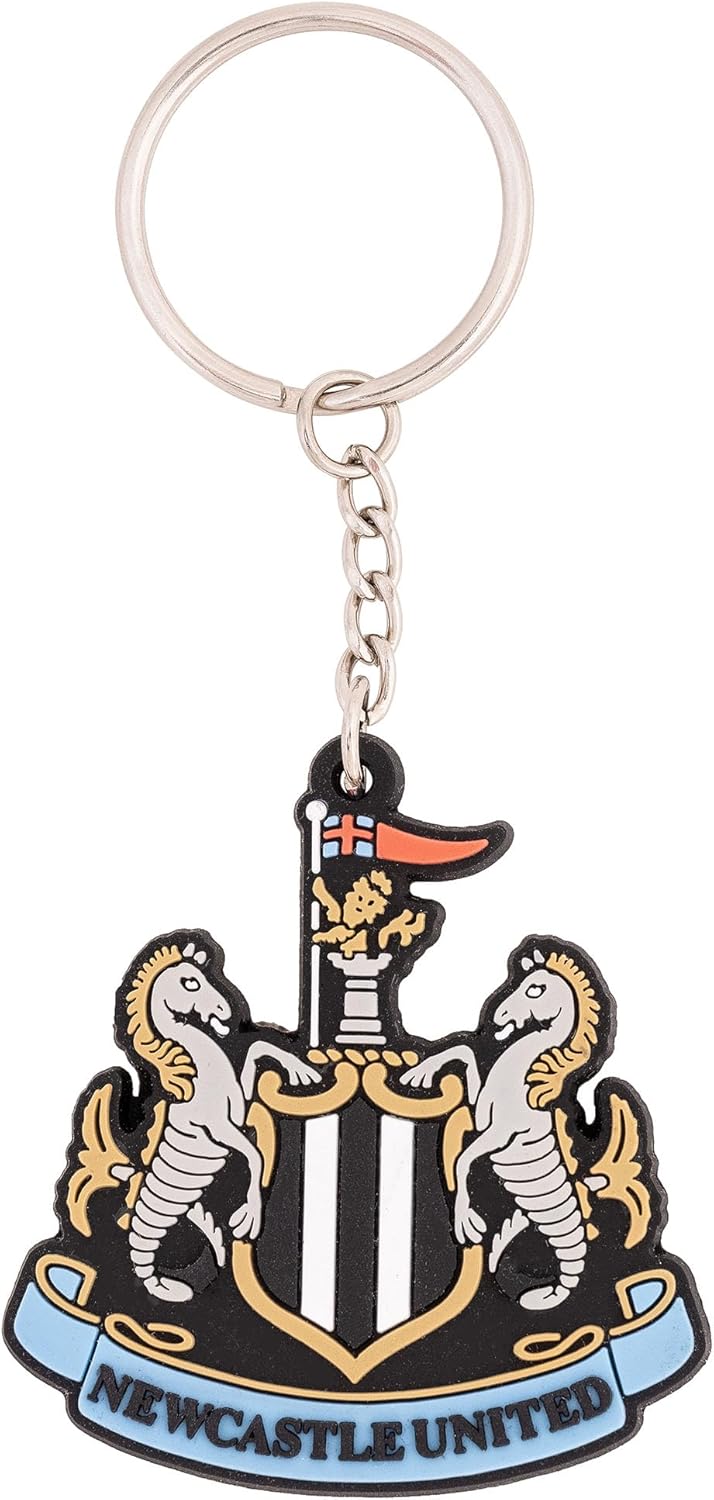 Desert Cactus Newcastle United FC PVC Keychain NUFC Magpies English Soccer Football Bag Tag, Backpack, Car, Gift, Souvenir, Key Ring (PVC A)
