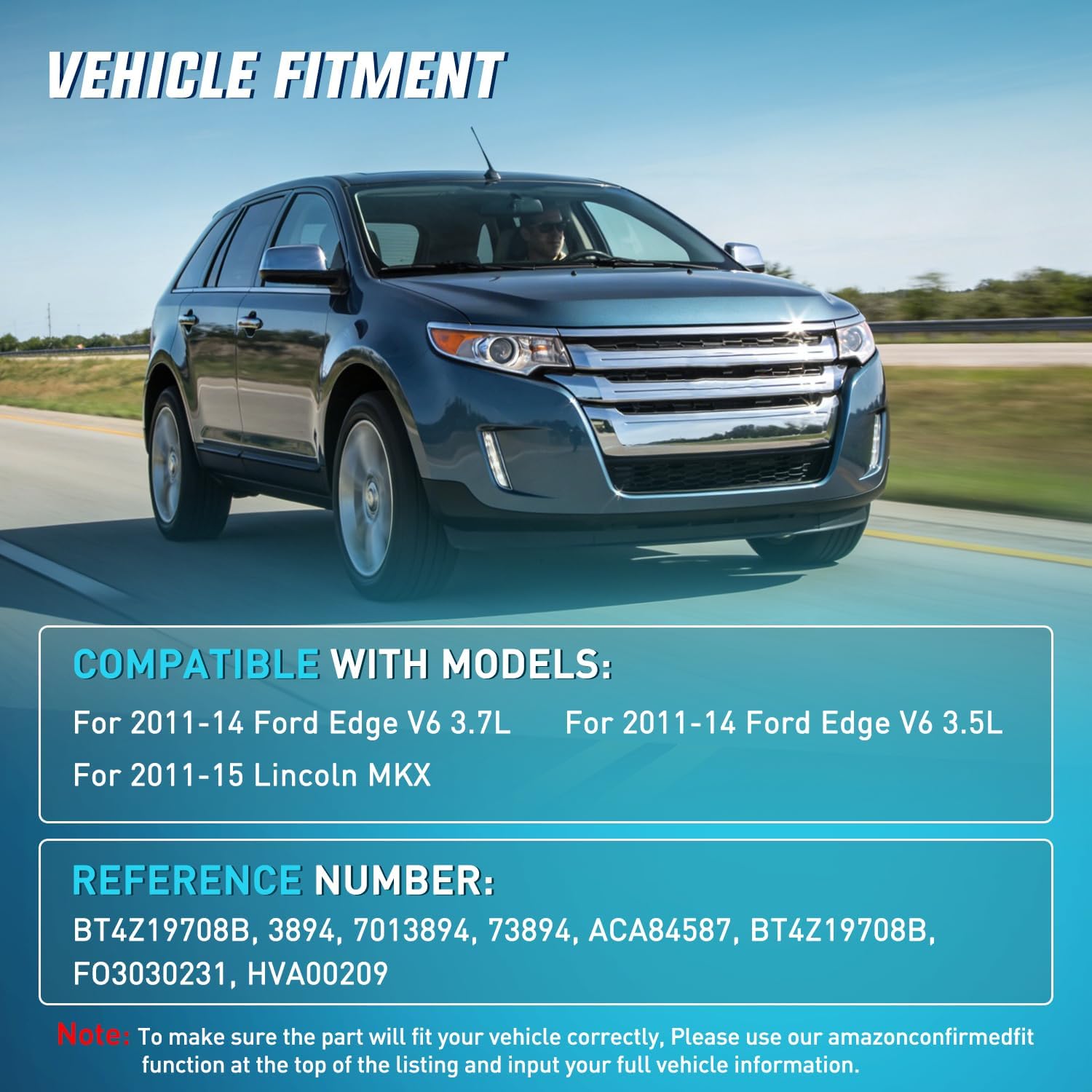 Nilight AC Condenser Compatible with Ford Edge V6 3.5L 3.7L 2011-2014, Lincoln MKX 2011-2015 Air Conditioning A/C Condenser with Receiver Drier Replace# 3894, ACA84587, BT4Z19708B, HVA00209, FO3030231
