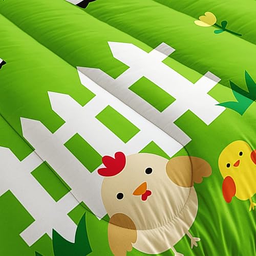 Miniatura 5 de Edredón de animales de granja, juego de edredón de oveja, vaca, cerdo, para niños, adolescentes, niñas, niños, juego de ropa de cama de 3 piezas