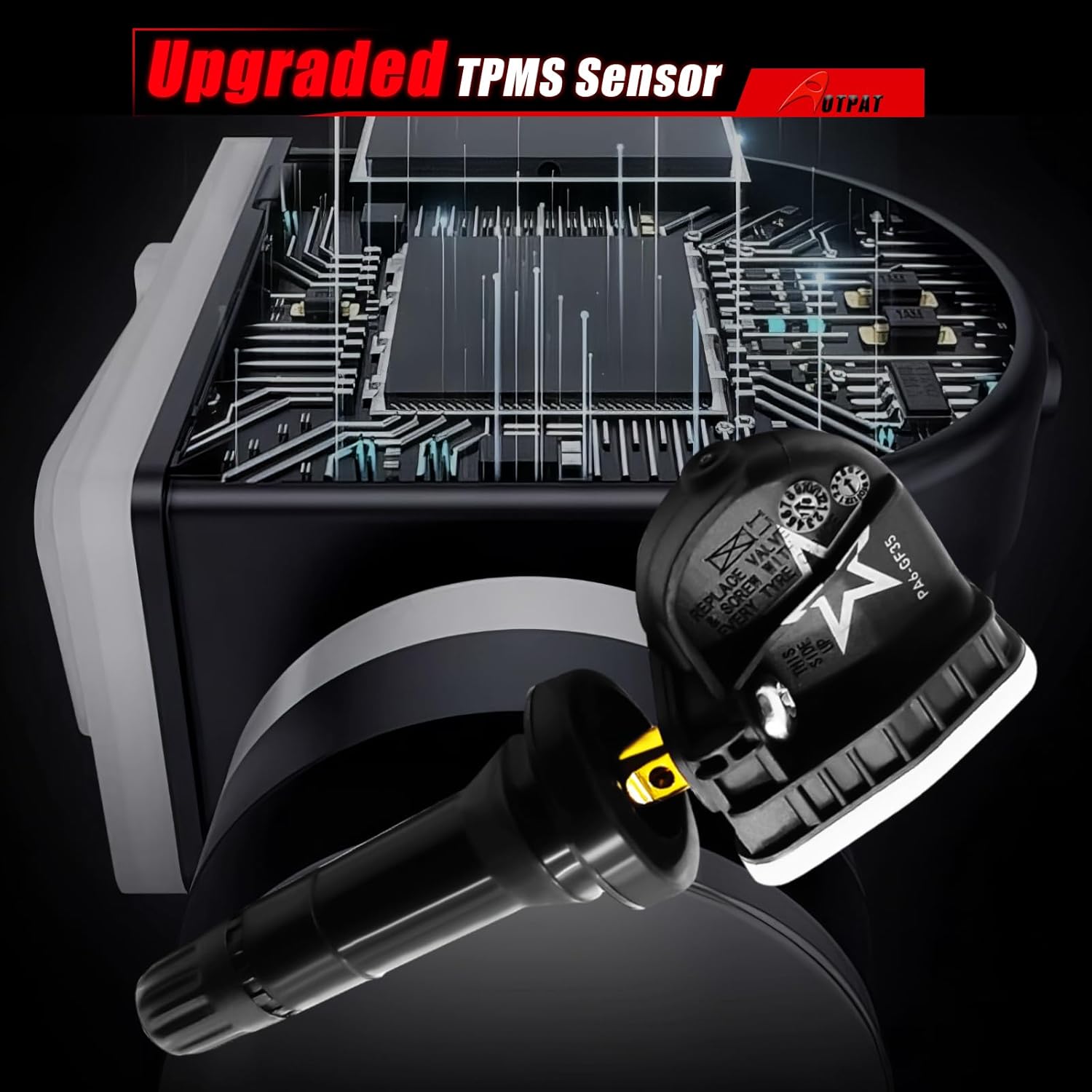 Pre-Programmed TPMS Sensor 315Mhz Fits for:-Chevy Avalanche 2007-2013, Aveo 2004-2011, Bolt ev 2017-2021, Camaro 2010-2015, Caprice 2011-2013, Captiva Sport OE#13598771 13586335(4Pcs)