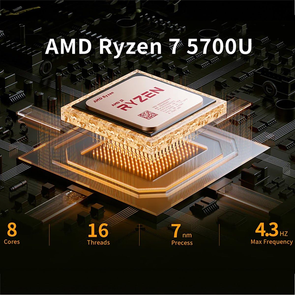 Amazon.com: DroiX PowerBox Mini Ryzen 7 5700U @ hasta 4.3