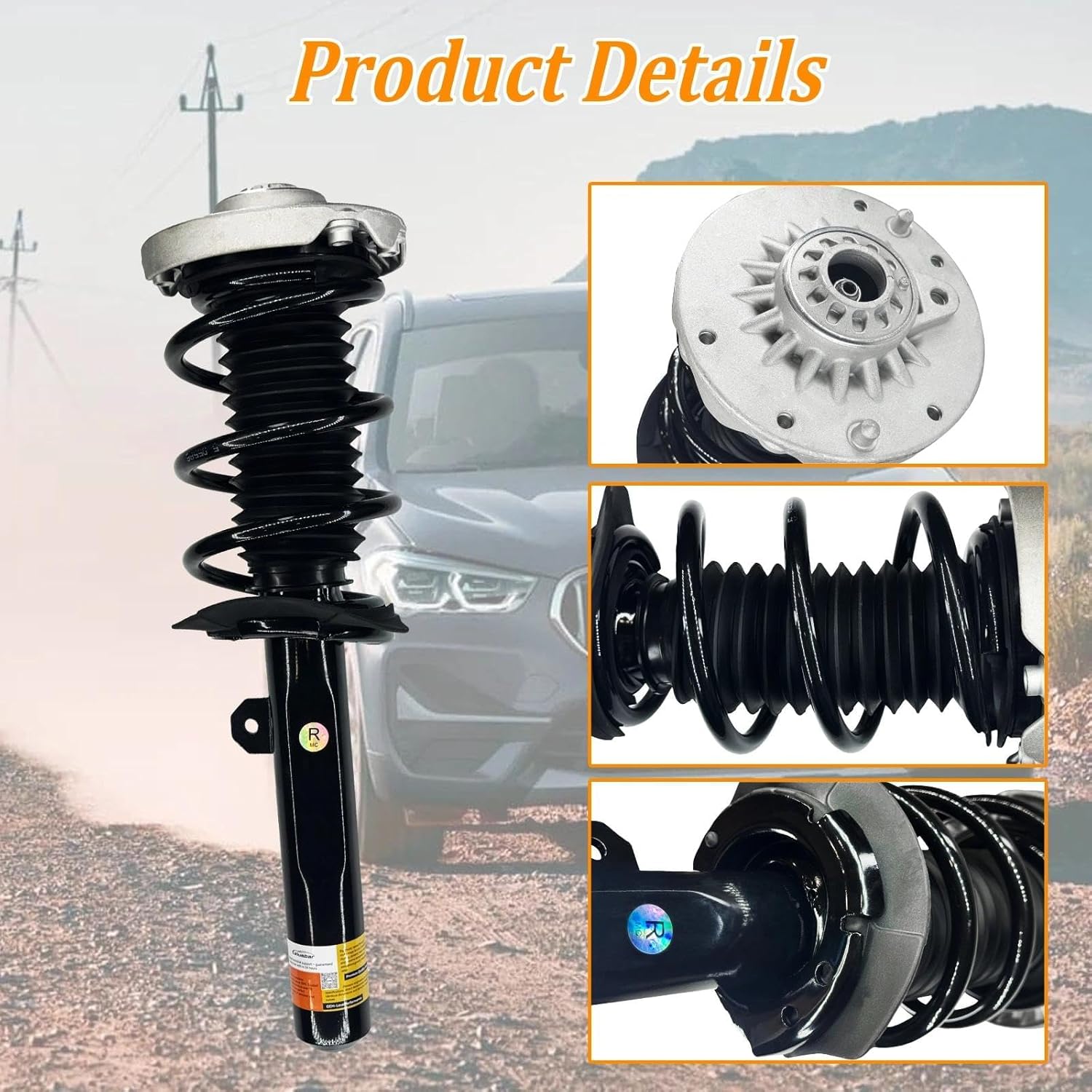 31316861671, 31306886755 2 Pcs Front Shcoks Absorber Strut Assembly Fit For 2016-2022 BMW F48 X1 [SDrive, XDrive28i]