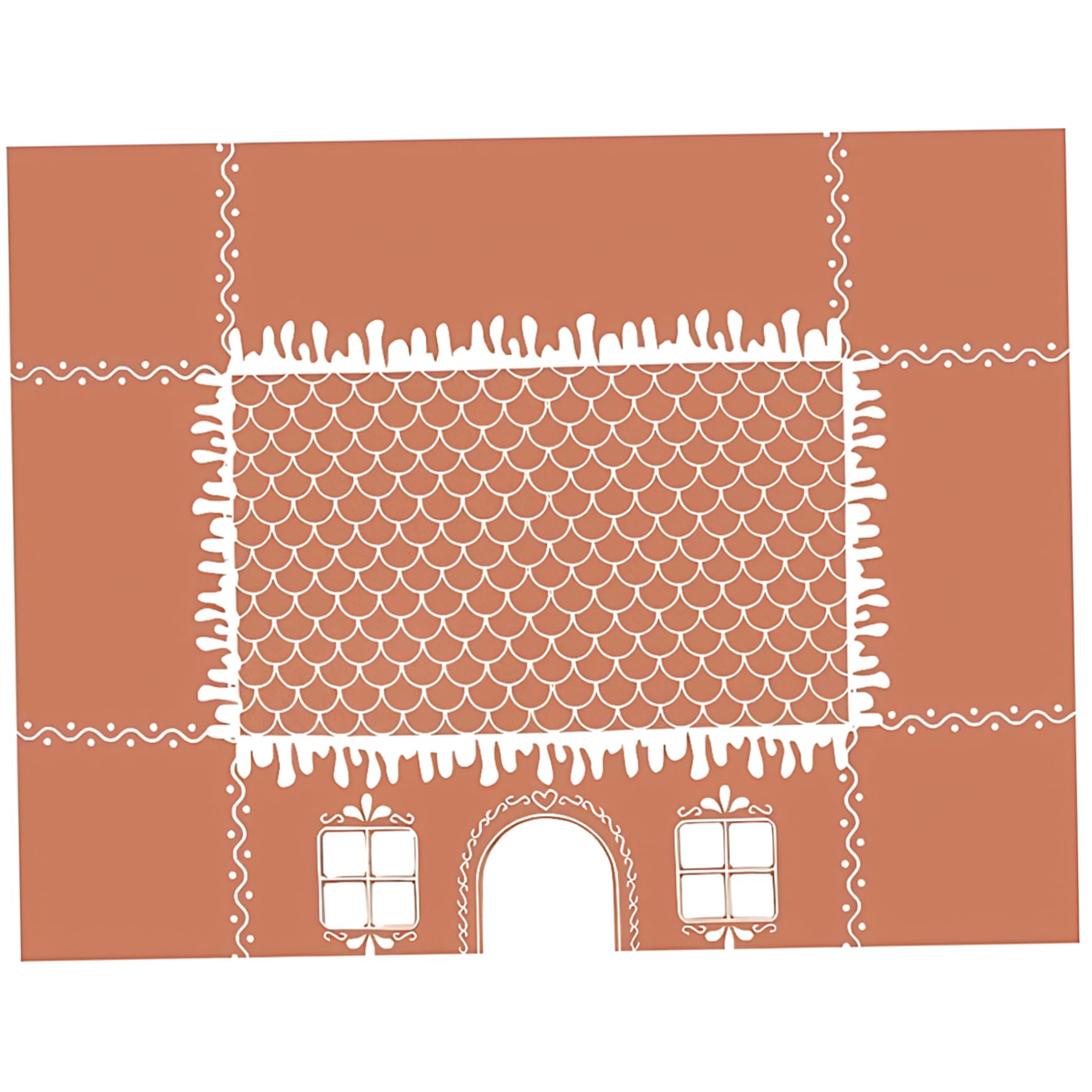 Nappe de Noël en pain d'épices 91x118 pouces pour habiller les grandes tables