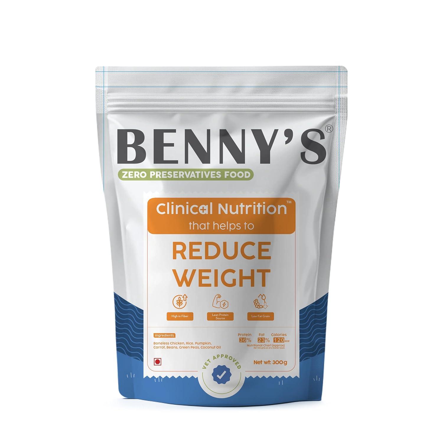 Benny’s Bowl Clinical Nutrition for Weight Reduction Wet Dog Food – 300 g (Single Pack) Benny’s Bowl Clinical Nutrition for Weight Reduction Wet Dog Food – 300 g (Single Pack)
