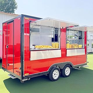 Food Trailer for Sale, Mobile Food Trucks Fully Equipped, with Kitchen and Refrigeration, for Burgers, Burritos, juices, etc.
