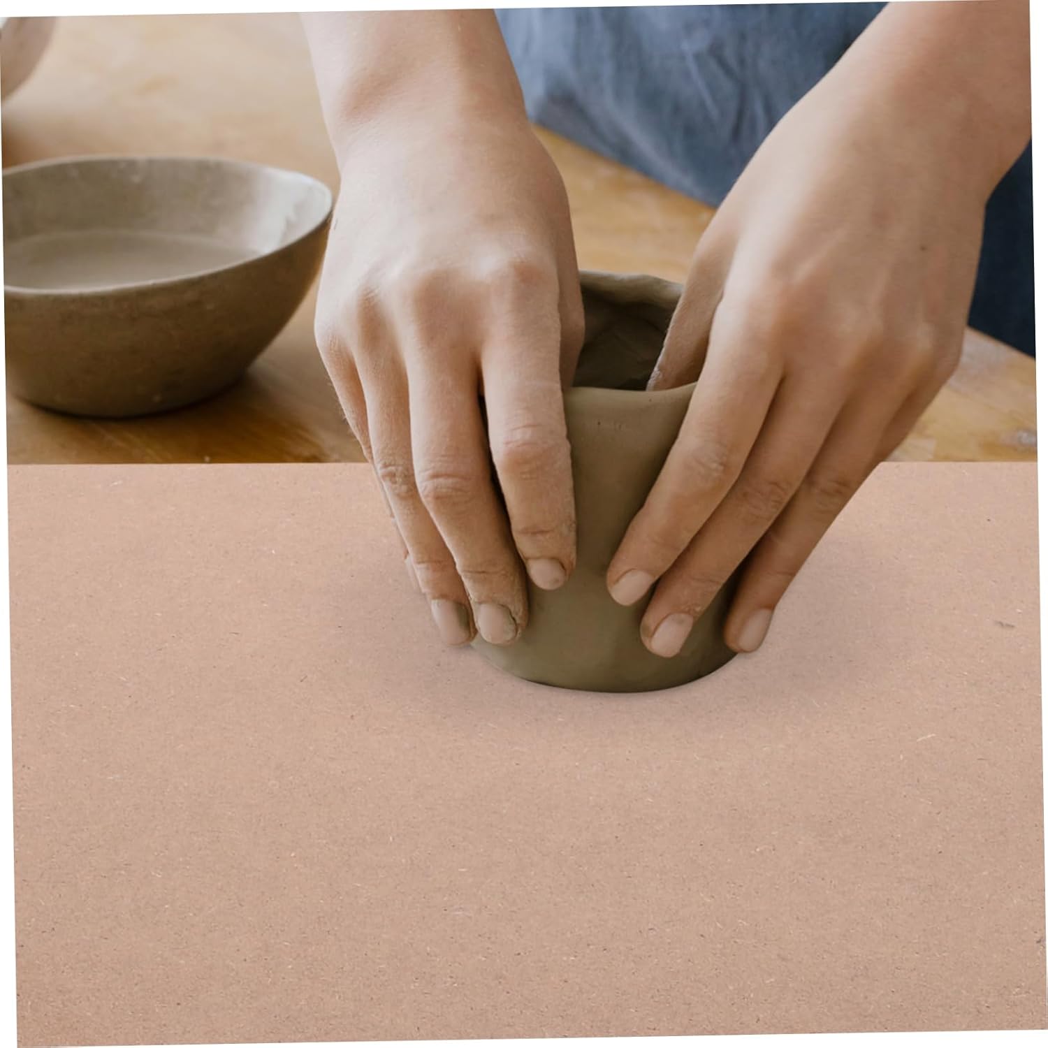 NUOBESTY Clay Wedging Board Durable Fiberboard Pottery Tray for Sculpting and Glazing Warp-Resistant Ceramic Art Tool for Artists and Crafting