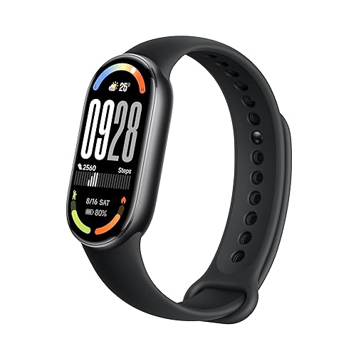 Xiaomi Smartband 10, Pantalla AMOLED de 1,72”, Carga rápida, 150+ Modos Deportivos, Monitorización de Salud y sueño, HyperOS 2.0, Impermeable 5ATM, Brújula - Negro