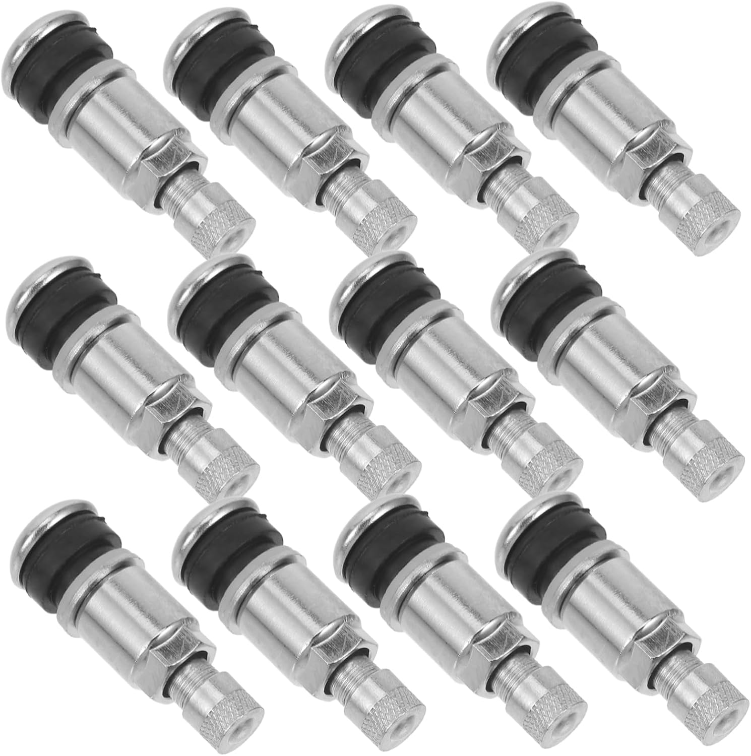 12pcs Tubeless Tire Vacuum Valve Stems Durable Construction Easy Install Valve Stem Replacement for Cars Prevents Gas Leakage Fits Tires