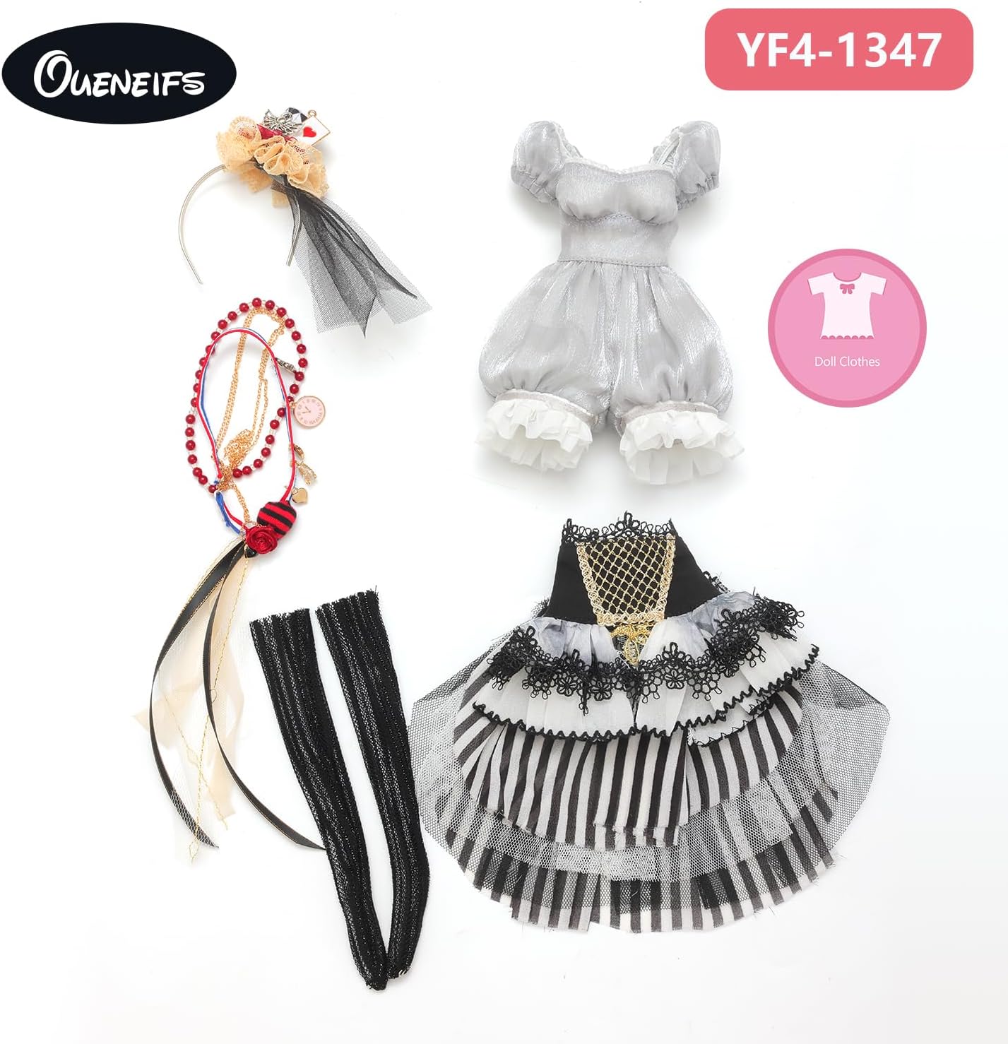 Oueneifs 1/4 BJD Clothes Only Active Line Girl Body Doll Accessories No Doll in the Package(YF4-1347)
