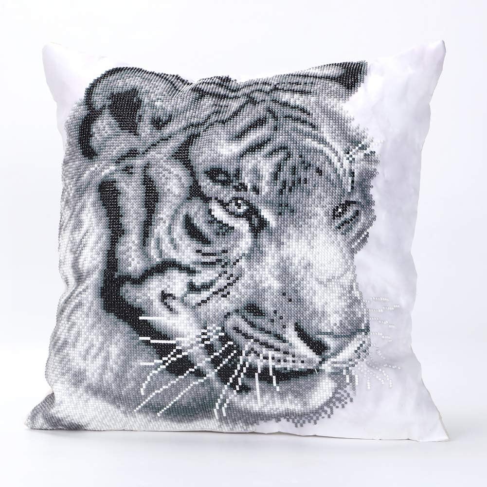 white tiger pillow