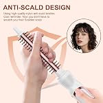 Thermal Brush 0.5 Inch Curling Iron Volumizing Heated Round Brush 1/2 Inch Ceramic Tourmaline Heated Hot, Multifunctional Styler Curling Wand (White, 0.5 inch)