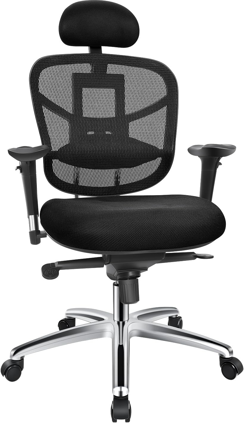 WAFTING Ergonomic Office Chair, Height Adjustable Desk Chair with Lumber Support