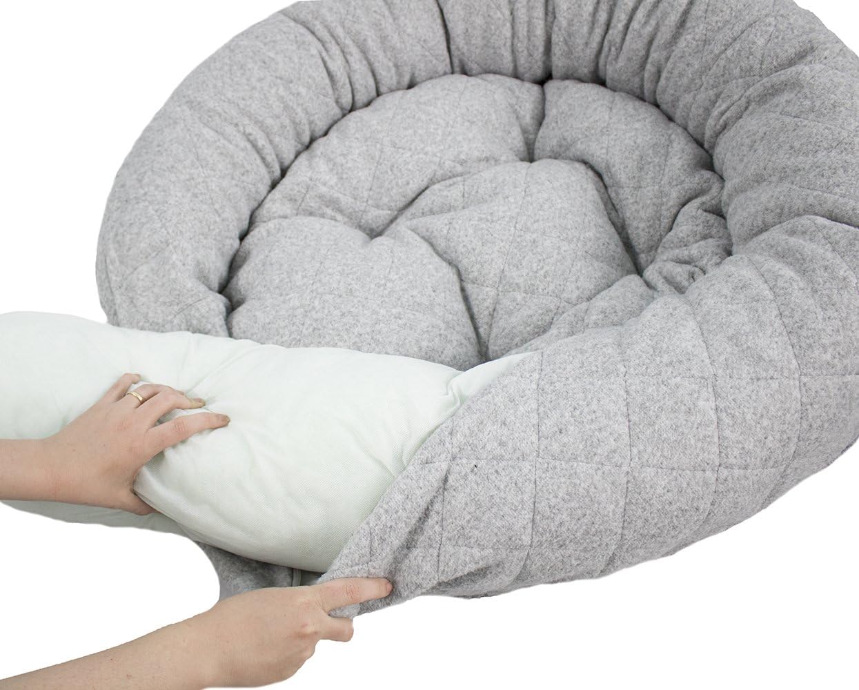 review Arlee 59-00935GRY Donut Lounger and Cuddler Pet Bed, Large/X-Large, Gray