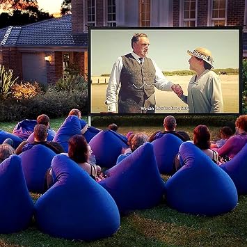 Manual Pull Down Projector Screen 60inch Movie Screen with Auto-Lock Conference Hanging Projector Curtain Public Display Screen 43,30inch