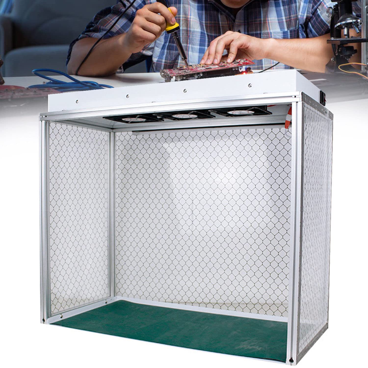 Laminar Flow Hood Fan Filter Unit Reinraum FFU mit HEPA-Filter Reinheitsklasse 100 für die Telefonreparatur im Labor