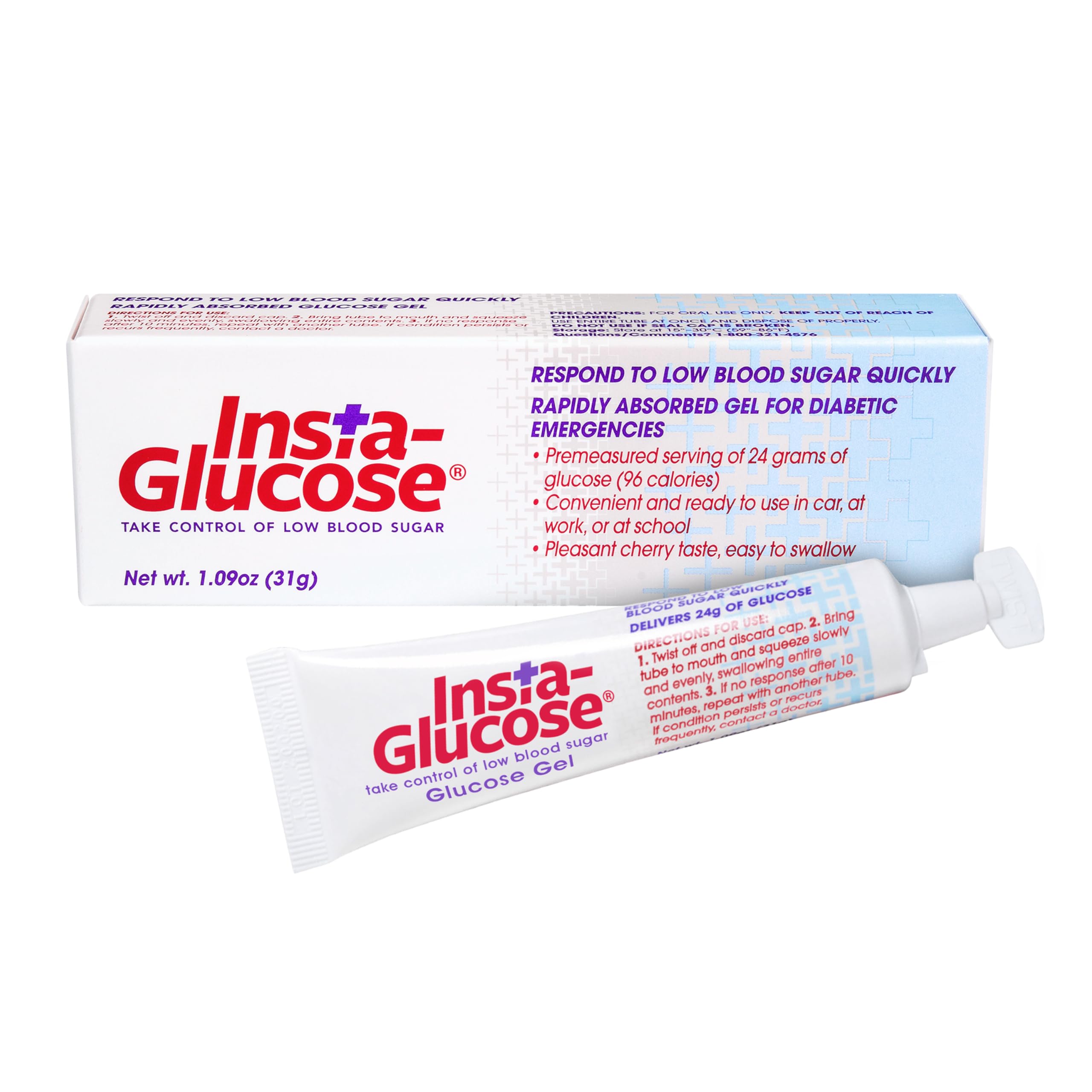 Bausch + Lomb Insta-Glucose Gel Cherry Flavor, 1.09 Ounce