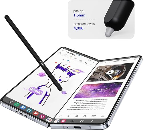 Miniatura 5 de Z Fold 5 S Pen compatible con Samsung Galaxy Z Fold5 Slim Pen, nuevo bolígrafo compacto S, punta delgada de 0.059 in, 4096 niveles de presión Stylus