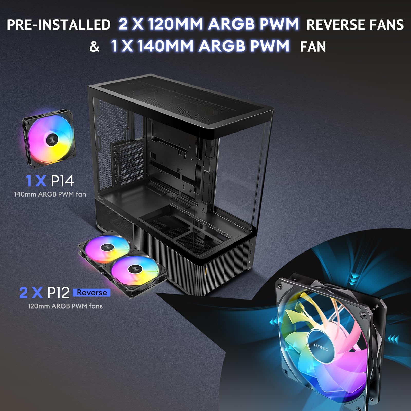 Antec Geh Mid C6 CURVE ARGB ATX/M-ATX/M-ITX o.N. BK retail (0-761345-10287-2)