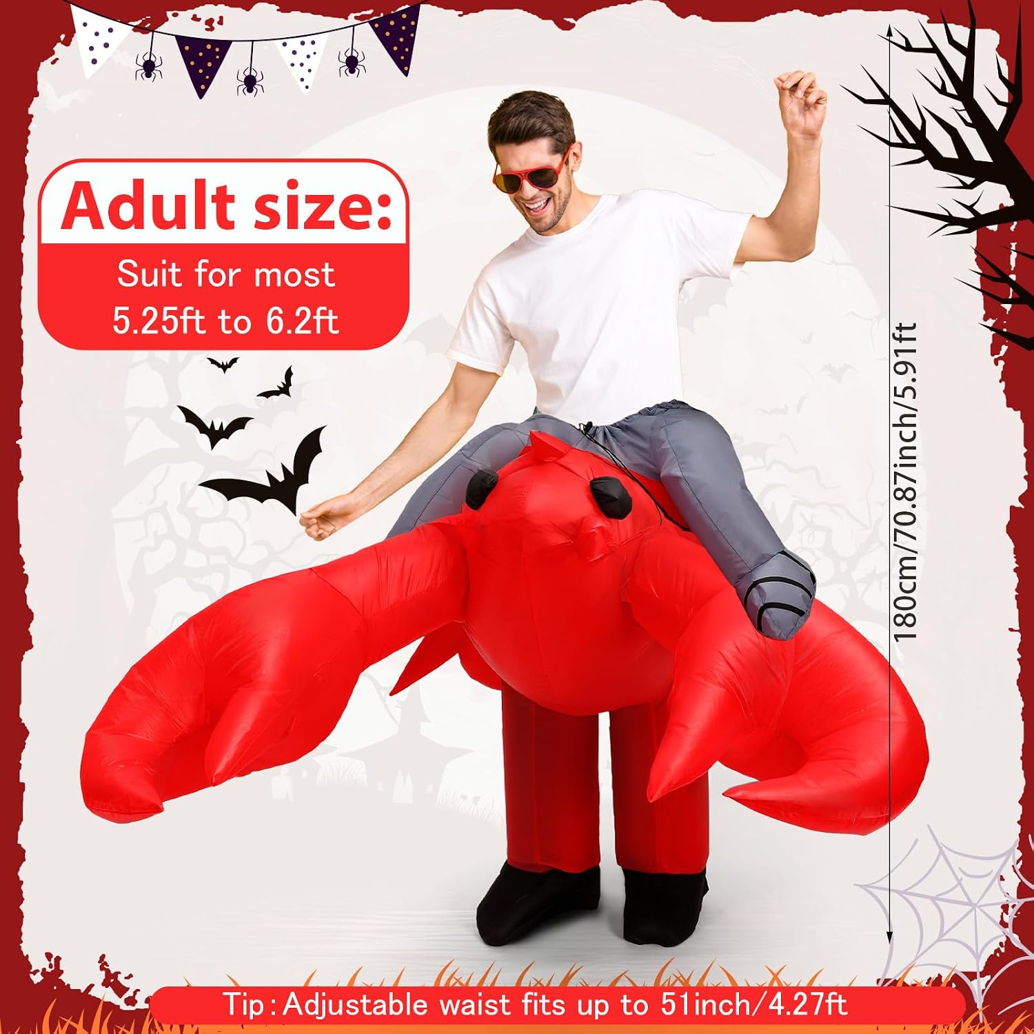 Adult Inflatable Costume Ride on Summer Blow up Costume for Men Women Carnival Halloween Christmas Cosplay Dress