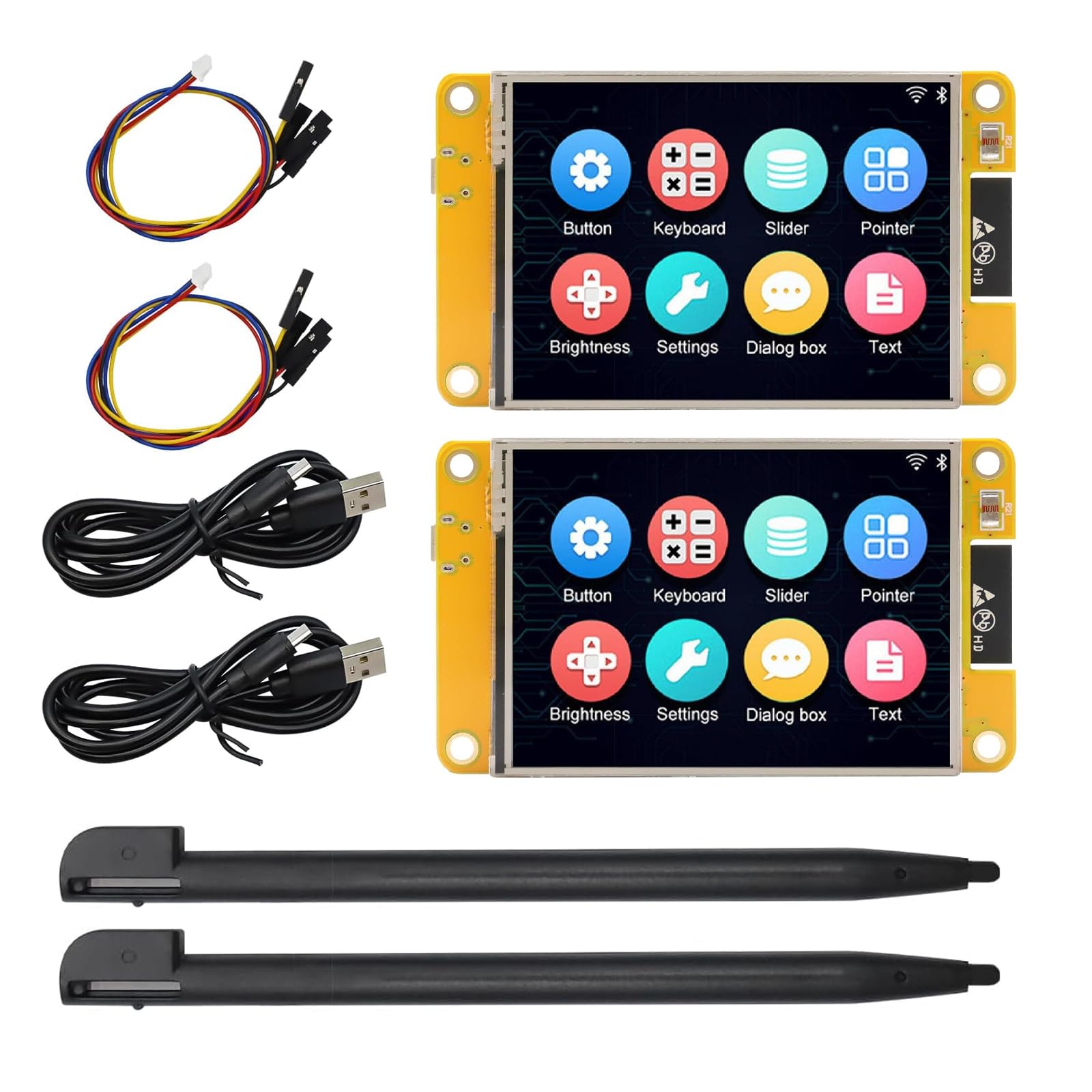 ESP32 Écran ESP32 Ecran Tactile Board avec WiFi Bluetooth 2,8" 240 x 320 Écran ESP Intelligent Module Ecran TFT ESP Tactile Connectivité IoT Haut débit Compatible avec Arduino/LVGL(2 Pcs)