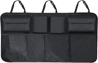 車用トランクオーガナイザー 大容量収納整理ボックス | 車両後部座席用大型ストレージバッグ 収納袋,トランクストレージオーガナイザー 整理ケース,お菓子 飲み物 ボトル 鍵 収納