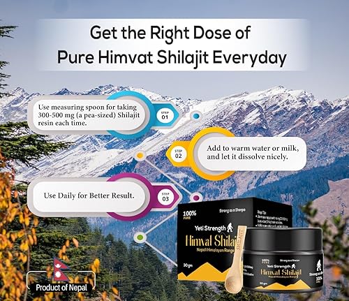 Miniatura 8 de Yeti Strength Shilajit - Resina Shilajit orgánica pura del Himalaya resina Shilajit con oligominerales - Suplemento Shilajit natural de 1.06 oz