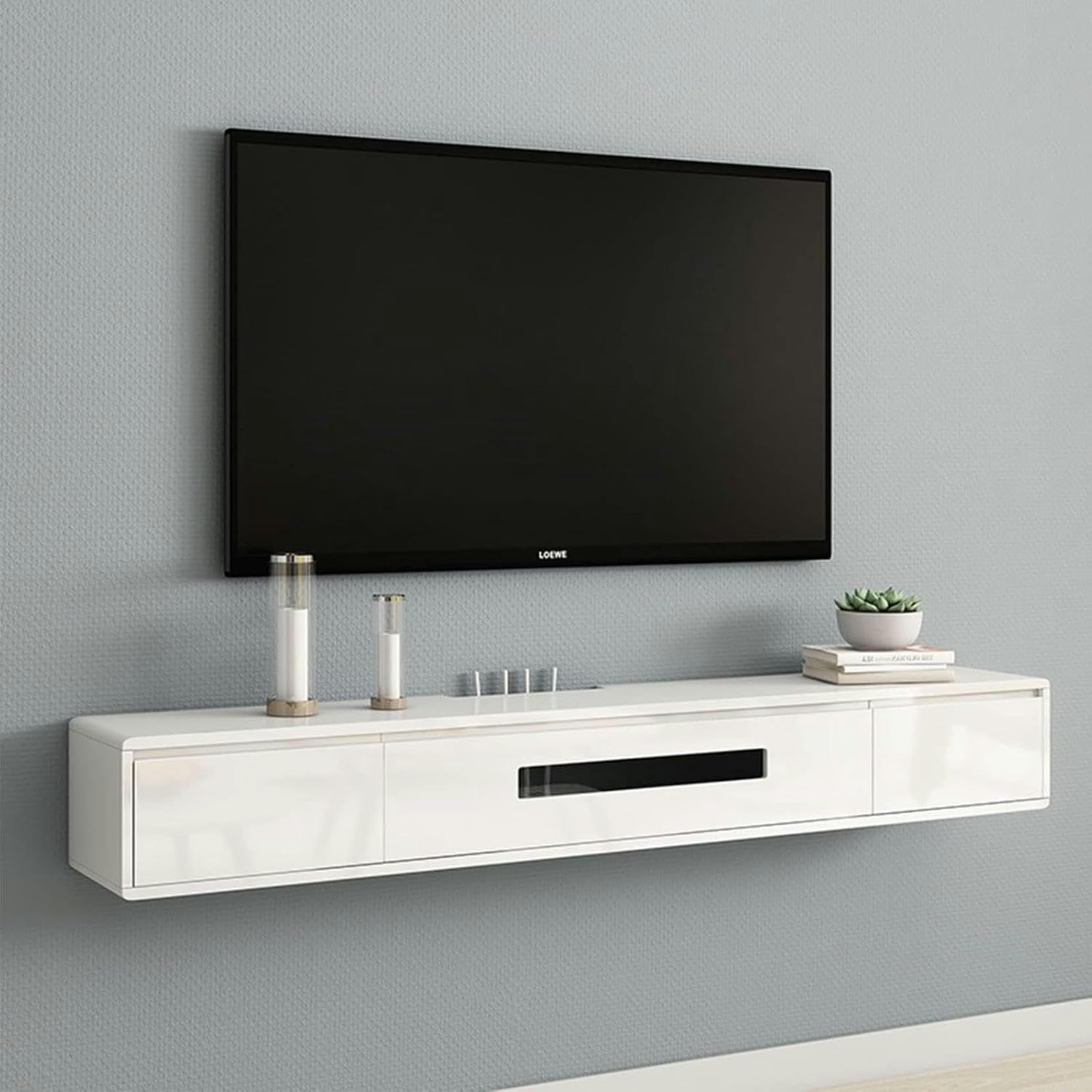 Meuble TV de 120cm mural flottant idéal pour vos soirées cinéma