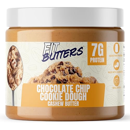 FIt Butters Masa de galletas con chispas de chocolate y mantequilla de anacardo