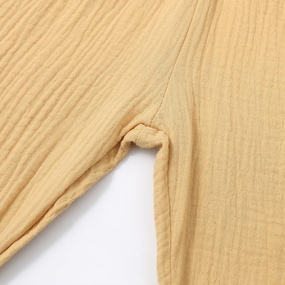 GFQLONG 4 Pack Toddler Boys Girls Cotton Linen Plain Pants Harem Trousers Casual Basic Elastic Loose Summer Spring Bloomers - Image 2