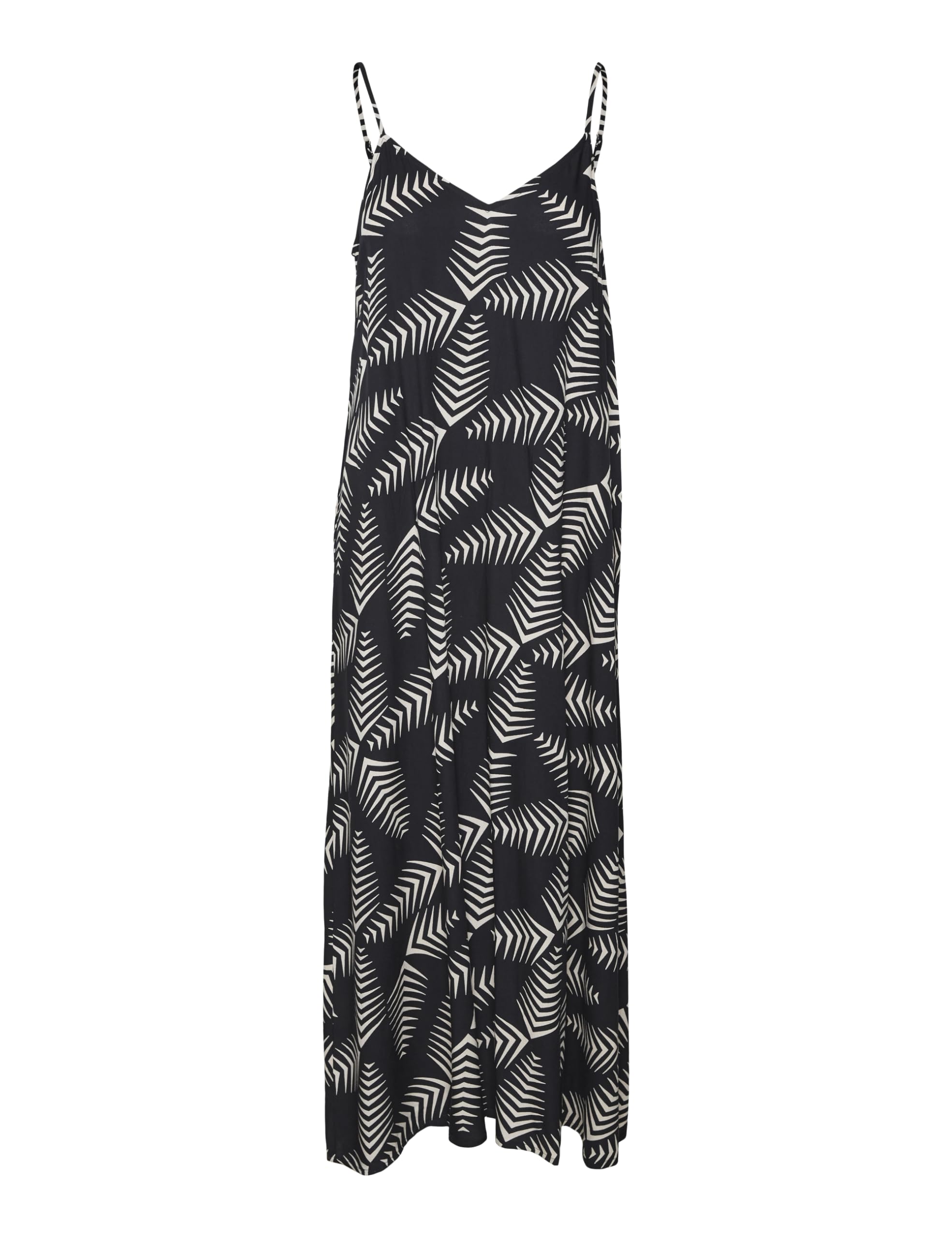 VERO MODA VMKANYA Singlet 7/8 Dress WVN BTQ, Black/AOP: Kanya, M
