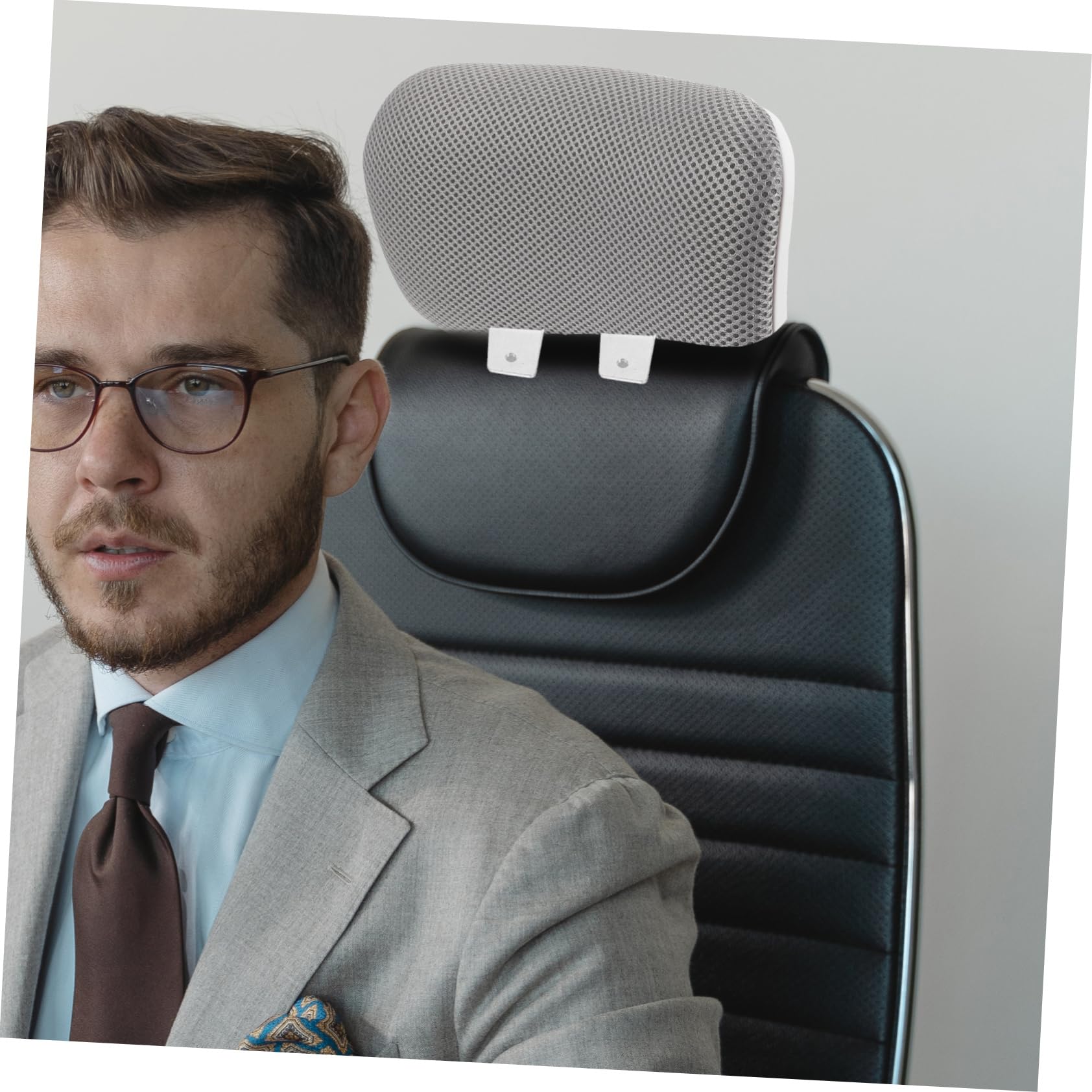 Hemobllo Reposacabezas de Silla de Oficina Ajustable Estructura Ergonómica y Material de Malla para Aliviar el Dolor de Cuello en Oficina y Hogar