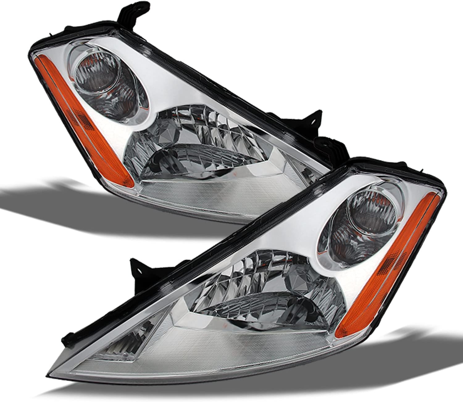 AKKON - For Nissan Murano JDM Black Halogen Type OE Replacement Headlights Driver/Passenger Amber Head Lamps
