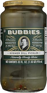 Bubbies Kosher Dill Pickles 33 oz Glass Jar