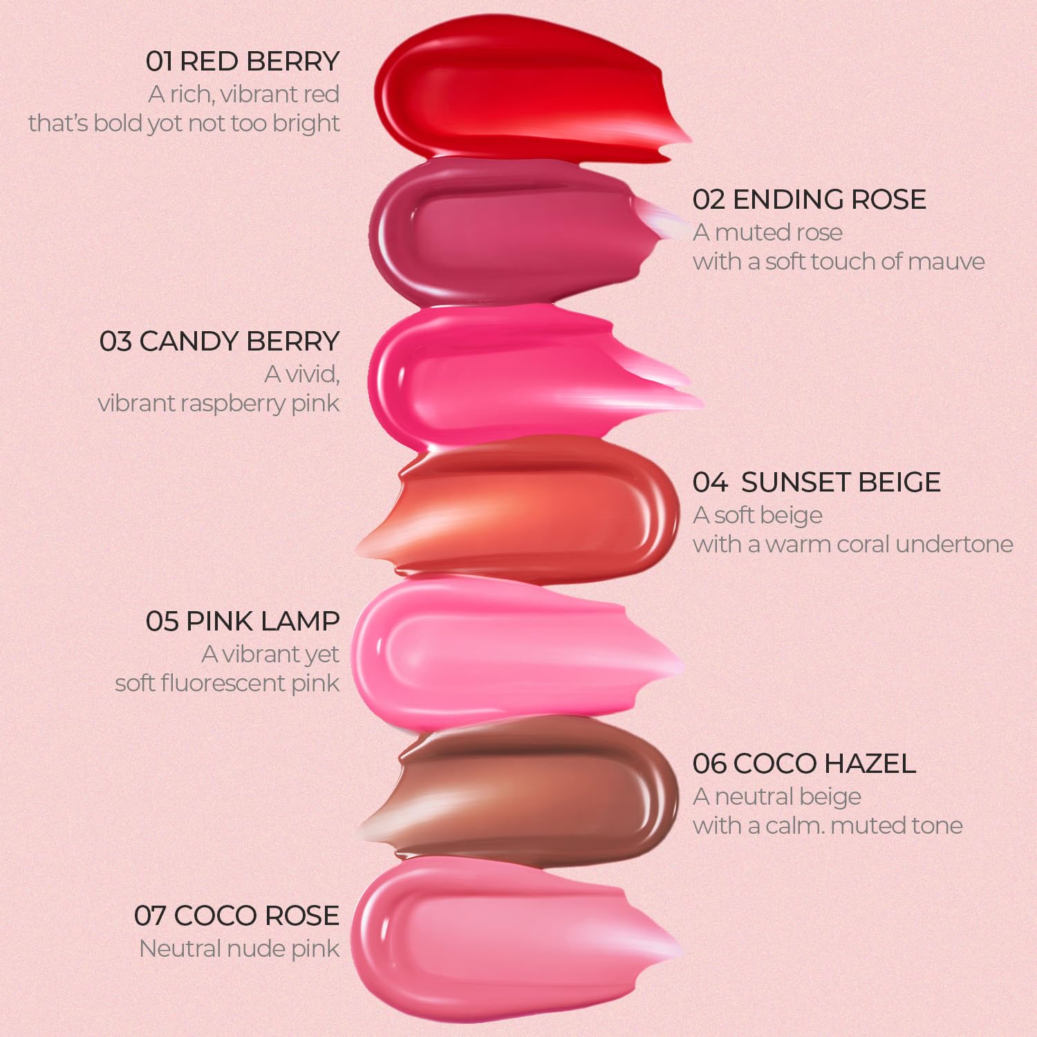 Pudding Glow Korean Lip Tint | Natural Lip Stain | Gloss to Stain | Long-Lasting & Non-Sticky | Lightweight Lip Tint | 0.14 oz. (02 ENDING ROSE) - Image 5