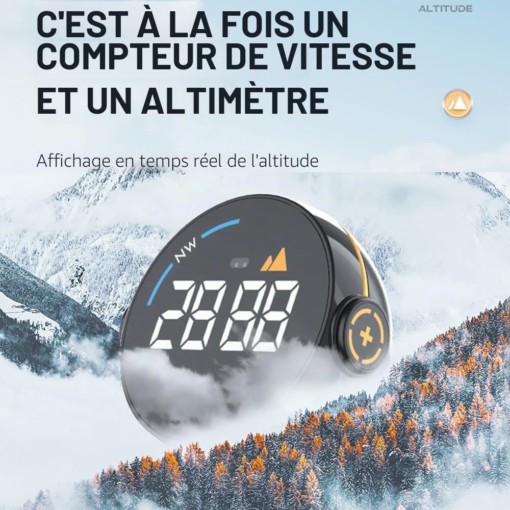 Irfora Système de position globale pour voiture Tachomètre H600G Affichage numérique Vitesse Altimètre Affichage tête haute pour voiture