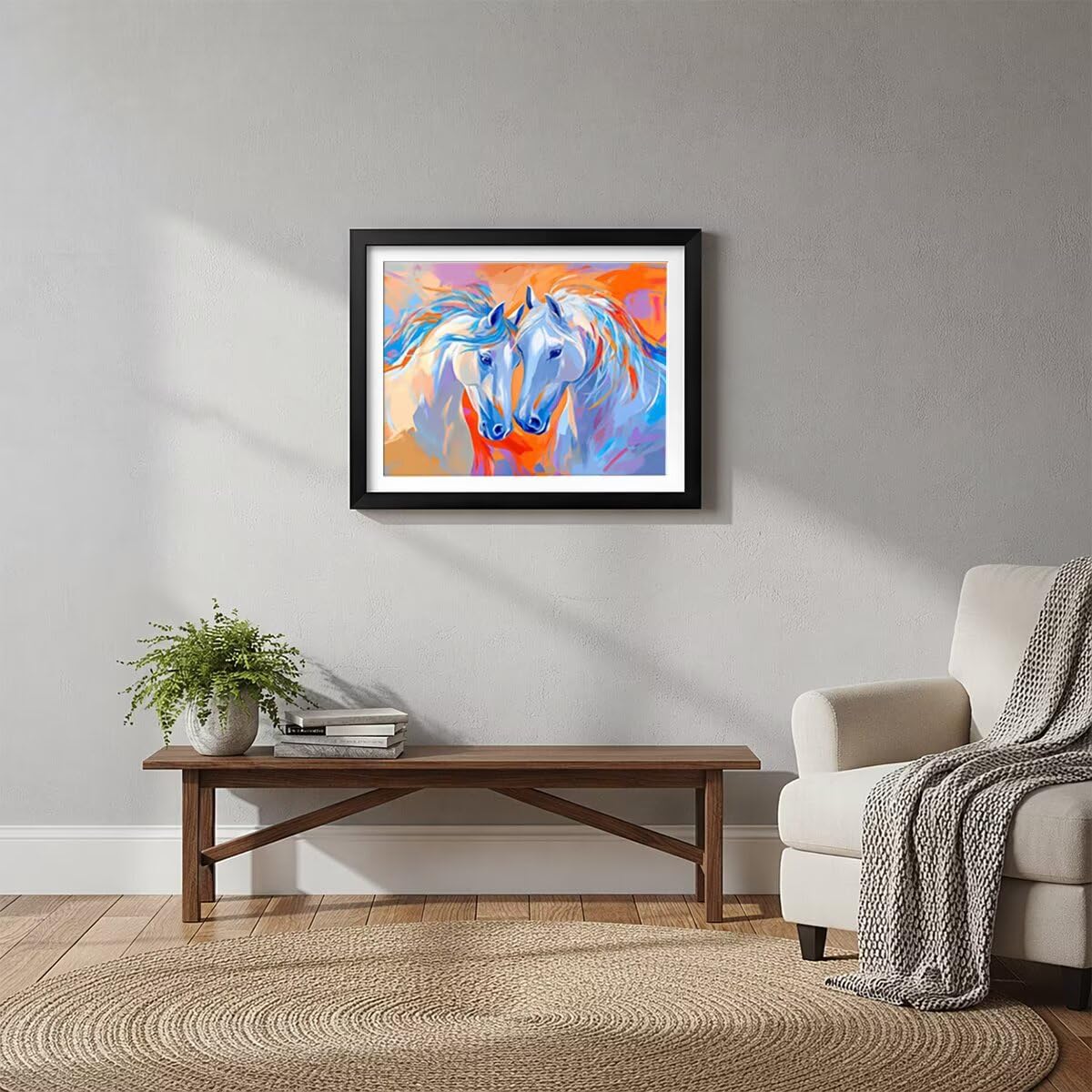 Koń diamentowy obraz diamentowy zestaw upominkowy 135 x 100 cm L-5489