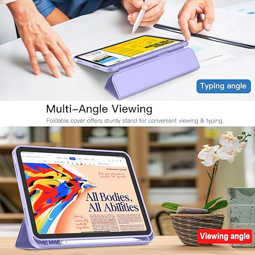 Miniatura 16 de iMieet (A16) Funda de 11 pulgadas 2025/10ª generación de 10.9 pulgadas 2022 con soporte para lápices, funda inteligente con soporte triple y parte