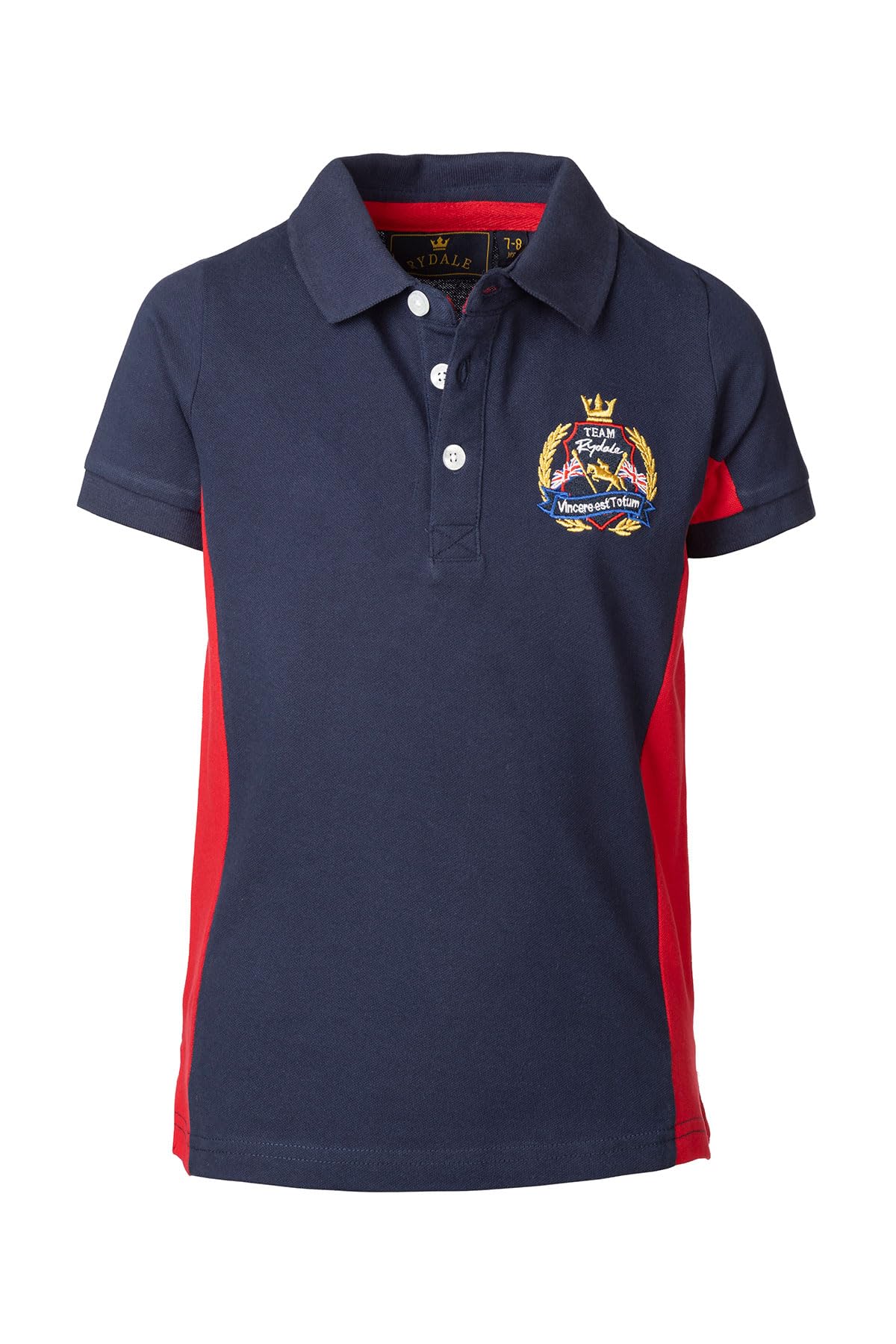 Rydale Boy's Polo Shirt 100% Cotton Short Sleeve T-Shirt Embroidered Polos Tops (as8, Age, 11_Years, 12_Years, Regular, Muston Navy)