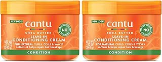 Leave-In Conditioning Cream for Natural Hair with Pure Shea Butter, 12 oz (Pack of 2)