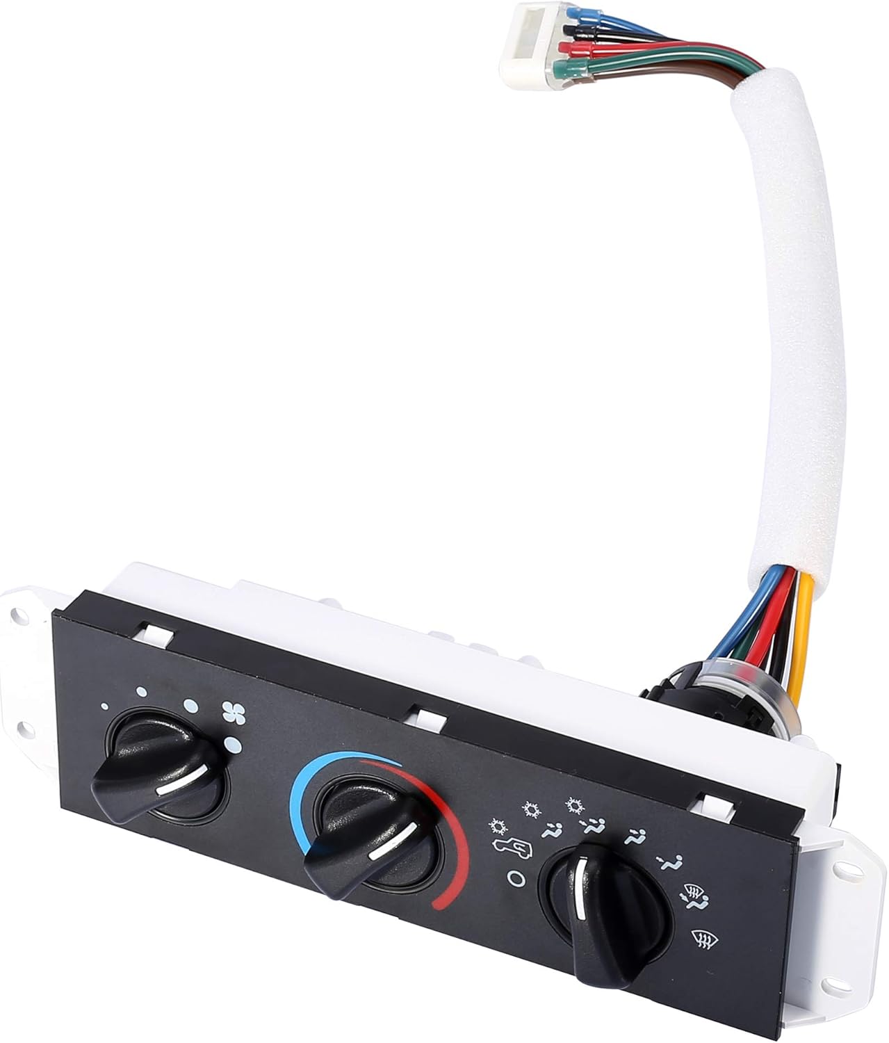 X AUTOHAUX HVAC Heater Climate Control Panel with Blower Motor Switch Air Conditioning Control Unit for Jeep Wrangler TJ 1999-2004 No.55037473AB BL101 HS-373