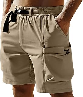 Pantalon Bermuda Cargo Hombre - Pantalones Cortos Deportivos Casuales Sueltos y Modernos para Hombre de Color Europeo y sólido Transpirables de Secado rápido Conjunto Deportivo Corto Hombre