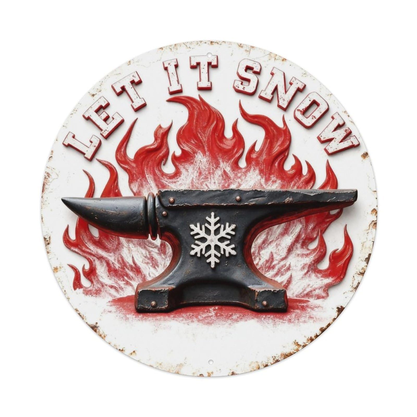 Let It Snow Metal Tin Sign Plaque